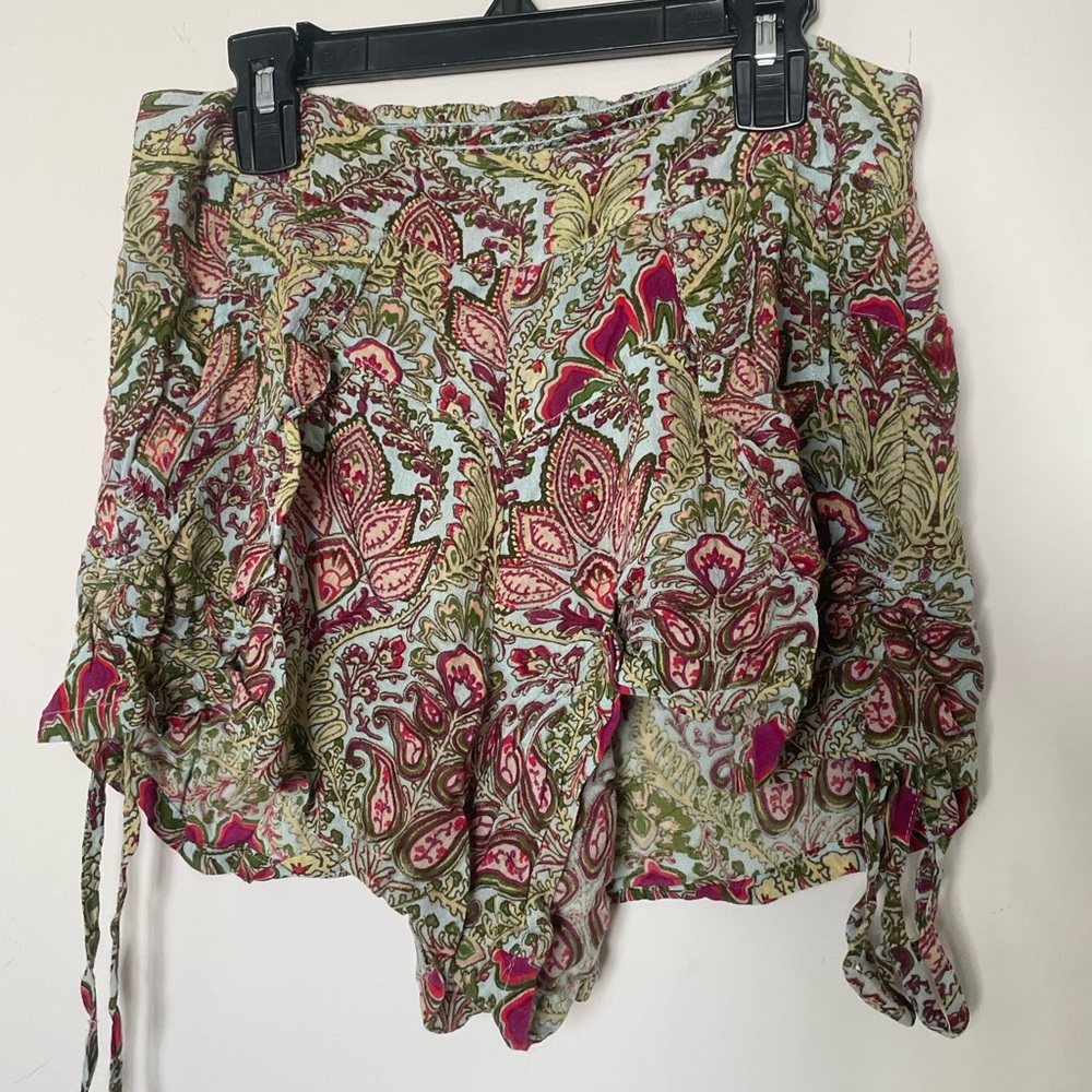 Raga Bohemian Flowy Drawstring Pocket Shorts